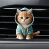 Acrylic Cat & Boba Tea Aromatherapy Car Vent Clip Set (2-Piece, Mixed Colors)