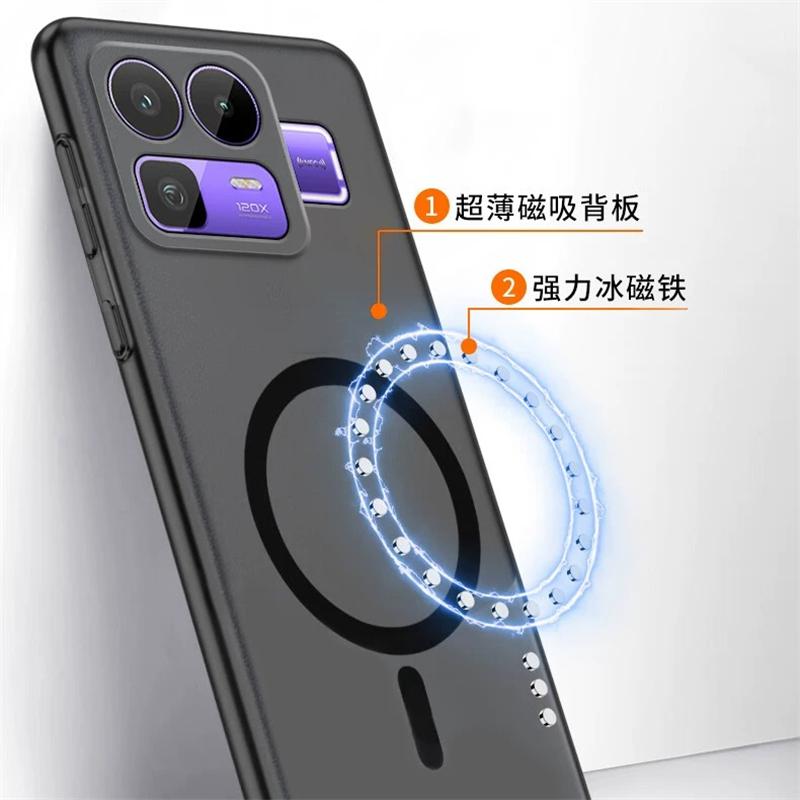 Matte PC Hard Translucent Case For Realme Neo 8 Cases Magnetic Wireless Charge Shockproof Cover For Realme Neo8 5G Bumper