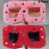 2 Pairs Square Furry Sunglasses with Rhinestones Women Fashion Oversized Winter Shades Trendy Chic Original Handmade Sun Glasses