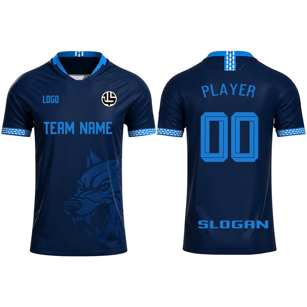 Customizable Soccer Jersey Team Name Logo Player Number Breathable Training Shirt for School Club Sports Practice