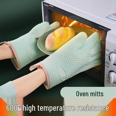 Guanti da forno in silicone antiscivolo resistenti al calore per la cottura