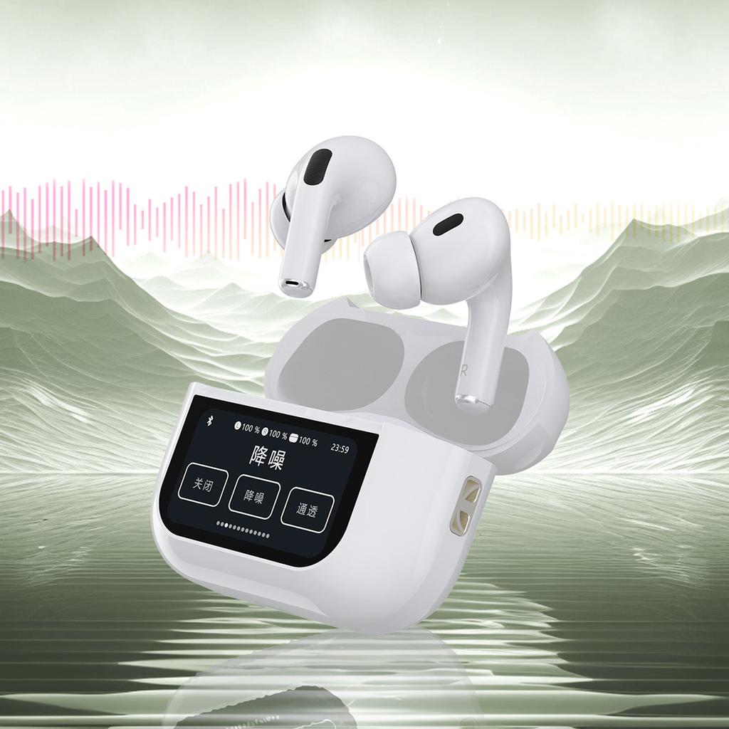 U19 TWS Wireless Bluetooth 53 In-Ear Headphones with LED Display White