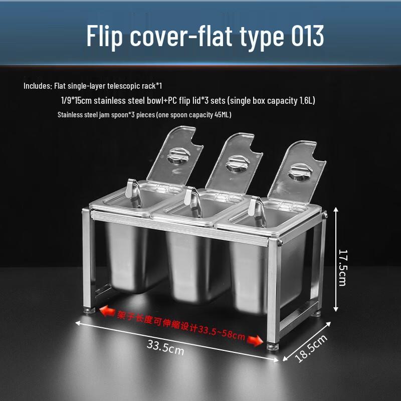 Stainless Steel Portion Condiment Box with Flip Lid