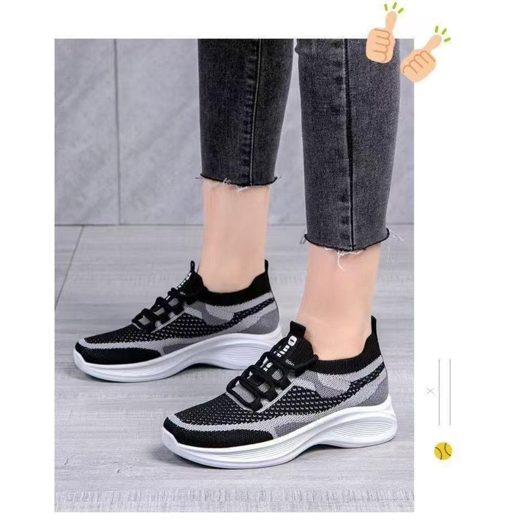 Mesh Casual Women's Shoes Woven Mesh New Breathable Soft Sole Running Casual Versatile Thick Sole Sports Casual Shoes