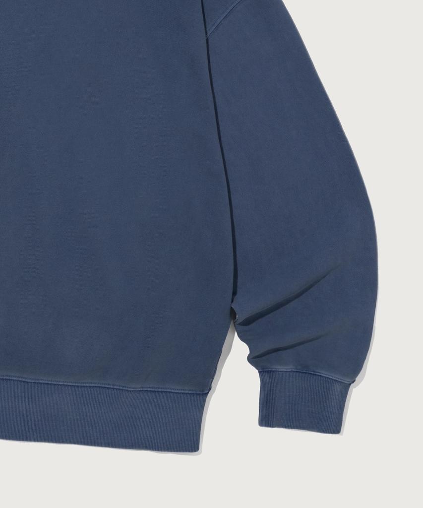 Big Logo Pigment Oversized Hoodie Blue