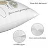Der 1. Lyrics Quadrat Kissenbezug Polyester Leinen Samt Kreativ Reißverschluss Dekoration Sofa Sitzkissenbezug
