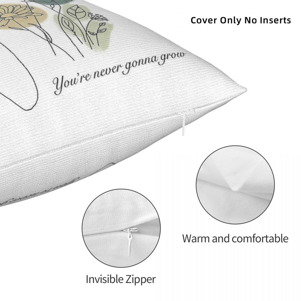Der 1. Lyrics Quadrat Kissenbezug Polyester Leinen Samt Kreativ Reißverschluss Dekoration Sofa Sitzkissenbezug