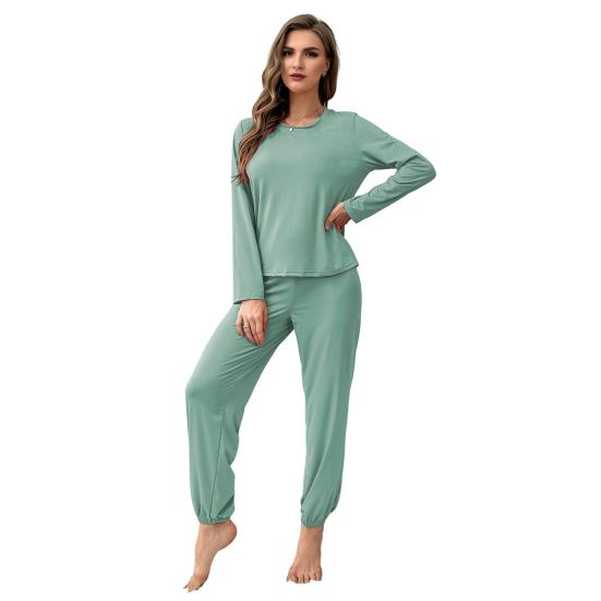 2 Piece Women's Pajama Set Long Sleeve Top with Jogger Pants Pjs Set Fall Loose Sleepwear Lounge Set
