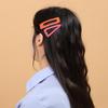 2-piece Set of Snap Pins (fluorescent Pink + Fluorescent Orange)