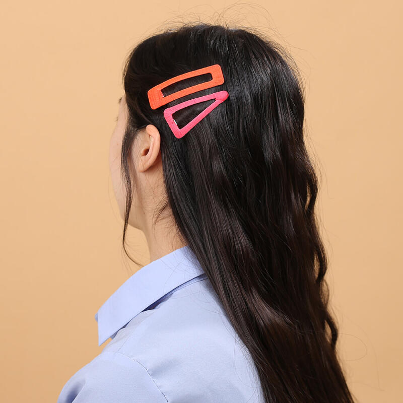 2-piece set of snap pins (fluorescent pink + fluorescent orange)
