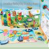 Children's Double-Sided Wooden Activity Board: Matching, Stringing, Drawing, Beading, and Fishing Educational Toy