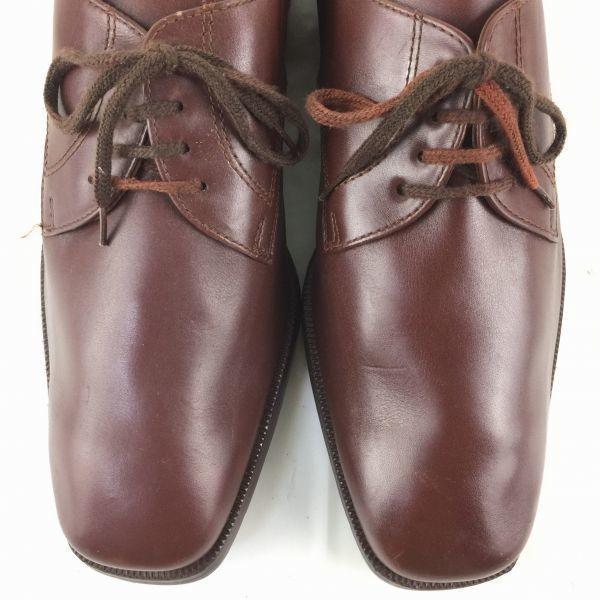 European Vintage SIR Plain Toe Business Shoes Brown size 43 27.0-27.5 Men's(USED)