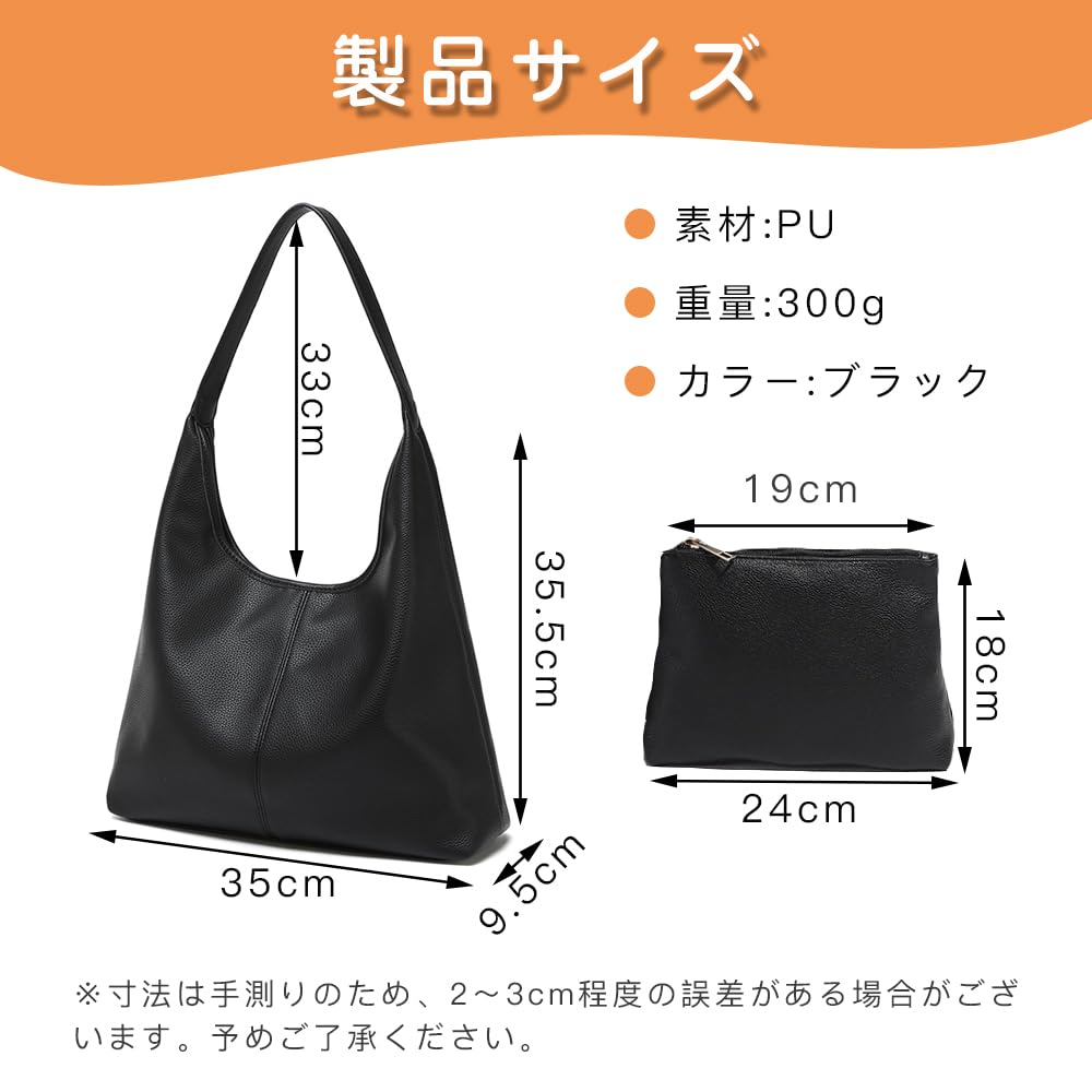 CHANGJIQ Shoulder Tote Handbag with Inner PU Perfect for and with Button Women's Bag, Bag, Pouch, Leather, Lightweight, Soft, Stylish, Simple,