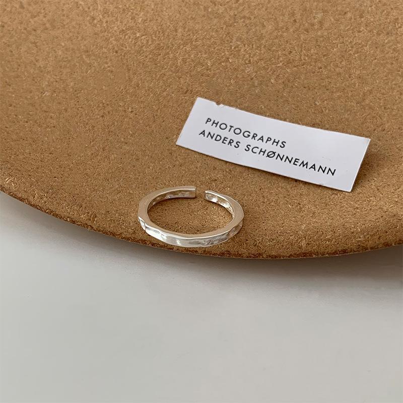 PANJBJ 925 Sterling Silver Geometric Cross Ring for Women Girl Fashion Individuality Concise Jewelry Birthday Gift Dropshipping