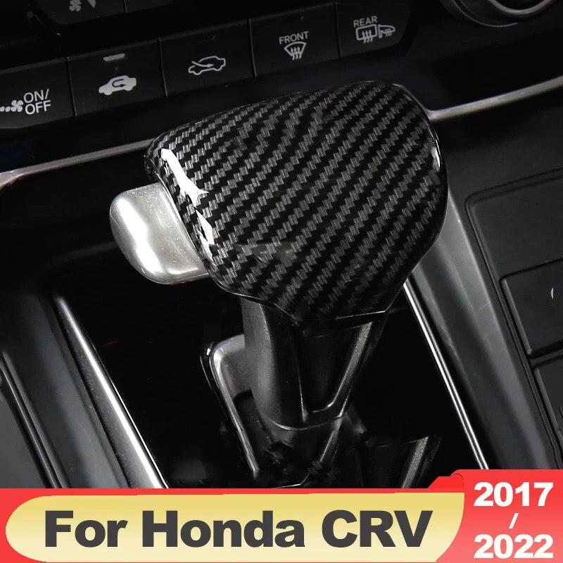 Carbon faser Auto Getriebe Kopf Schaltknauf Abdeckung Getriebe Shift Griff Trim Aufkleber Für Honda crv CR-V 2017- 2022 zubehör