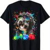 Aussiedoodle Dog with Glasses TShirt 100 Cotton ONeck Short Sleeve Summer Casual Mens Tshirt Streetwear