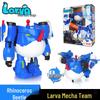 Laughing Larva Toys: Mecha Team Transforming Car-Robot Set for Boys