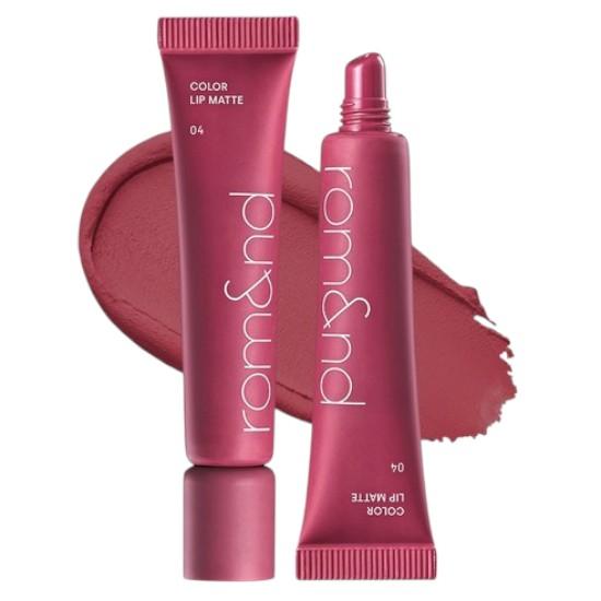 rom&nd Color Lip Matte 04 Old Cherry — Deep Cherry Soft Matte Lip Color