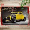Retro Car Metal Tin Sign Vintage Garage Wall Decor