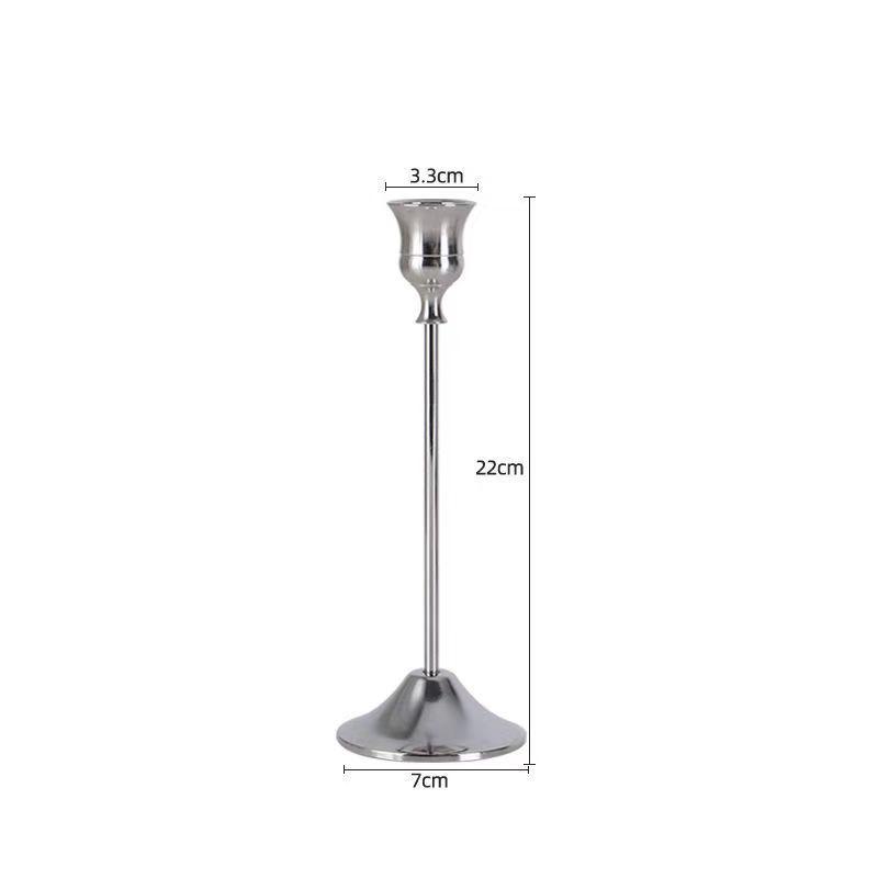 European Retro Luxury Candle Holder, Creative Nordic Iron Art Trumpet Bell Design