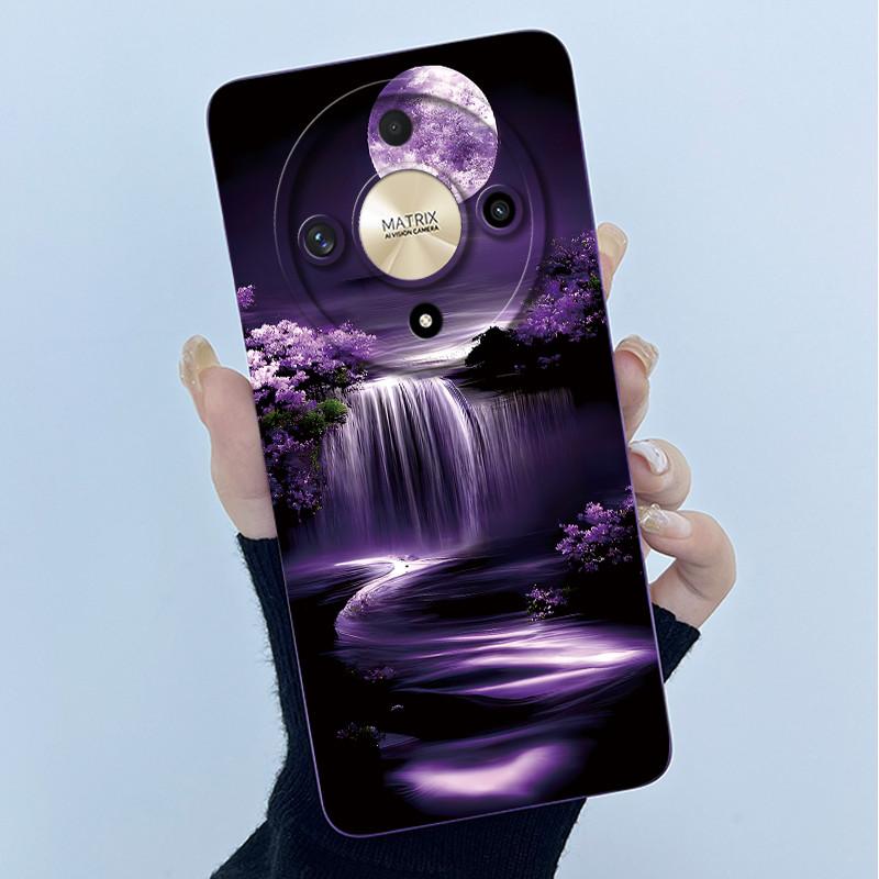 For Honor Magic5 Lite 5G Case Simplicity flower Silicone Soft Back Cases For Magic6 Lite 5G Cover Magic 5Lite 6Lite Bumper Shell