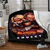 1pc Bride of Chucky Throw Blanket Soft Flannel, Cozy All Season Polyester Perfect for Home, Office