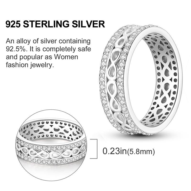 New 925 Silver Rings Zircon Sparkling CZ Rings Rings For Women Original Wedding Fine Jewelry Accessories Gifts
