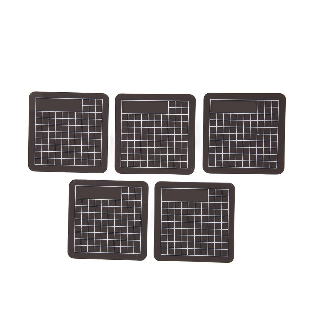 5Pcs 6x6cm Self Recoverying Mat Black Paper Cutting Board Anti Slip Craft Mat Clay Modeling
