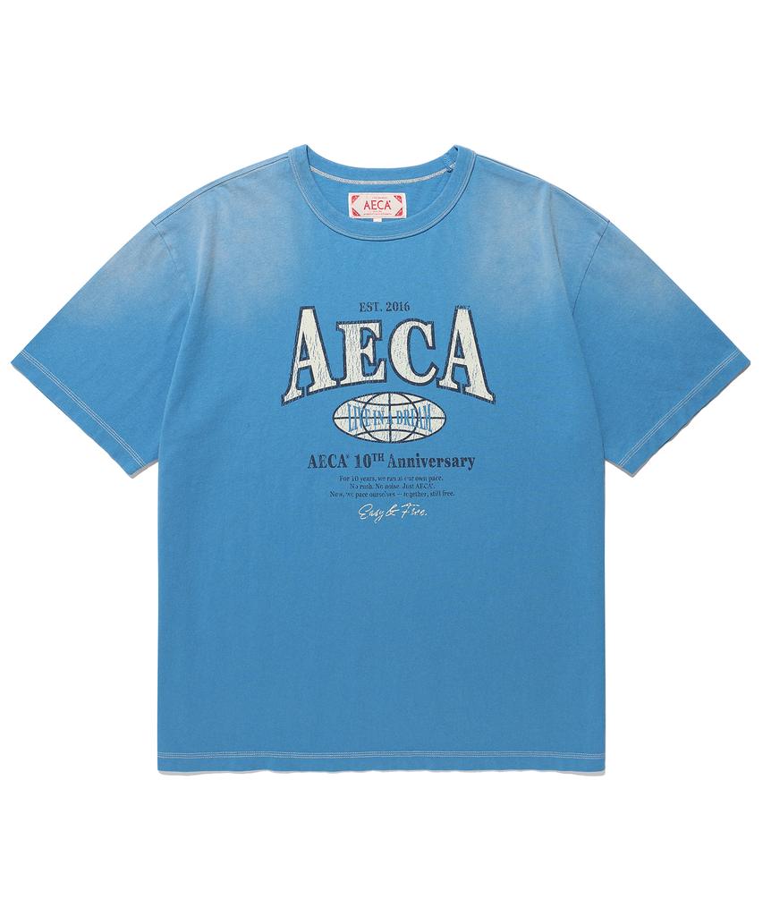AECA (Unisex) Aeca Heritage Globe Logo Half Sleeve Tee (2Color)