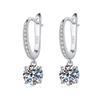 S925 Sterling Silver 2-Carat Moissanite Stud Earrings for Women