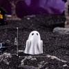 Halloween White Ghost Ornaments DIY Resin Craft Decor, Cute Miniature Statue for Home Tabletop, Spooky Party Decoration