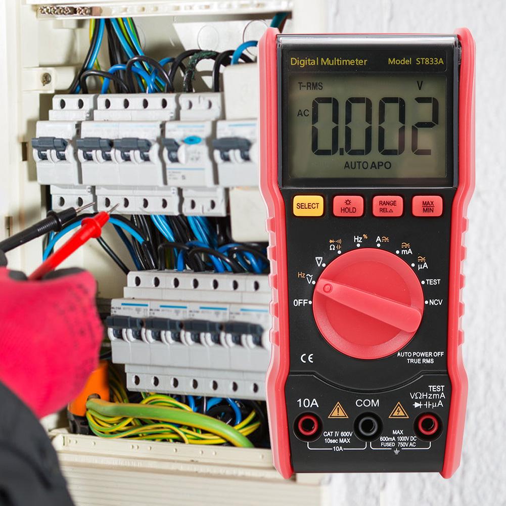 SMART SENSOR ST833A Digital NCV Automatic Multimeter Tester with LCD Display