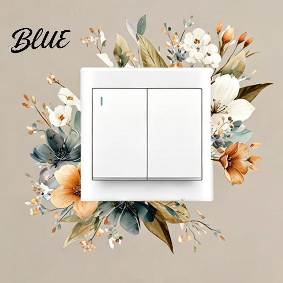 Renters Friendly Wall Sticker 4 Pcs Plants Flower Switch Stickers Leaves Floral Light
