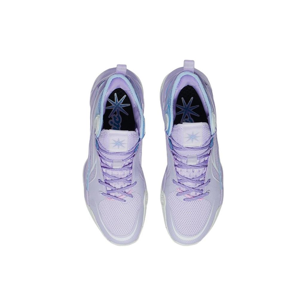 New LINING SONIC 10 Basketball Shoes Men Mid Top Aurora Blue ABAS069-7
