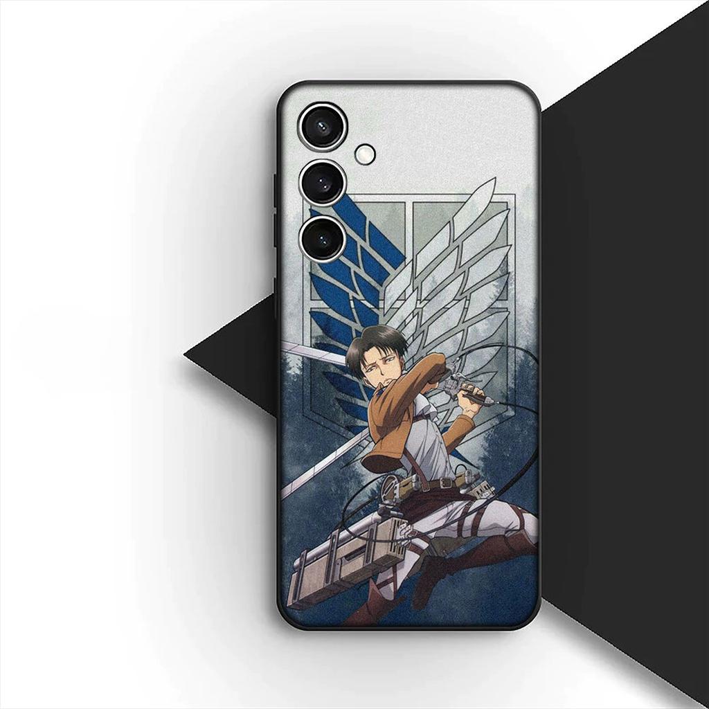 Levi Attack On Titan Eren Jaeger Phone Case for OPPO A80 A18 A16 A40 A17 A15 A38 A78 A79 A54 A57 A12 A60 4G 5G Protective Cover