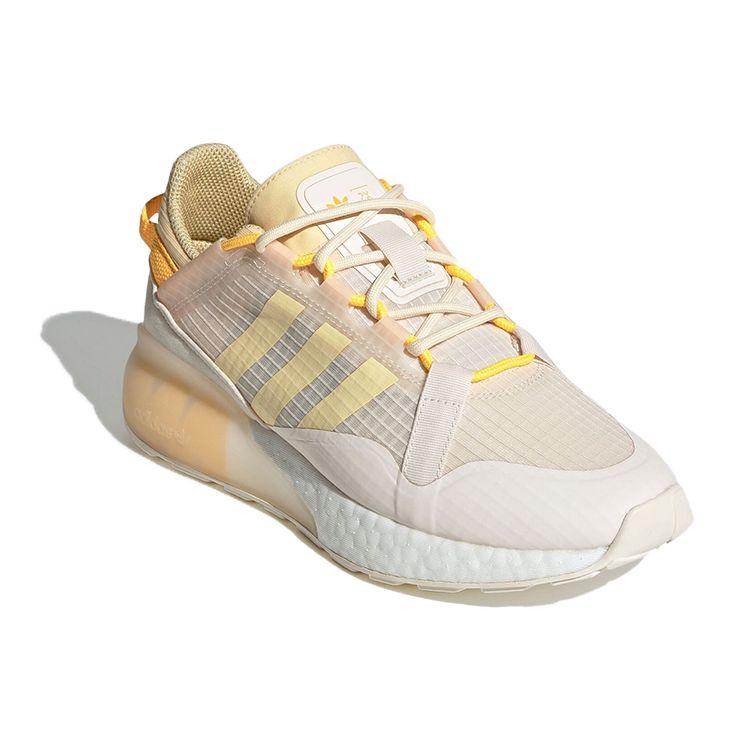 adidas ZX 2K Boost Pure Wonder Weiß Orangefarbener Stich Damen-Sneaker Solar-Gold GZ7875