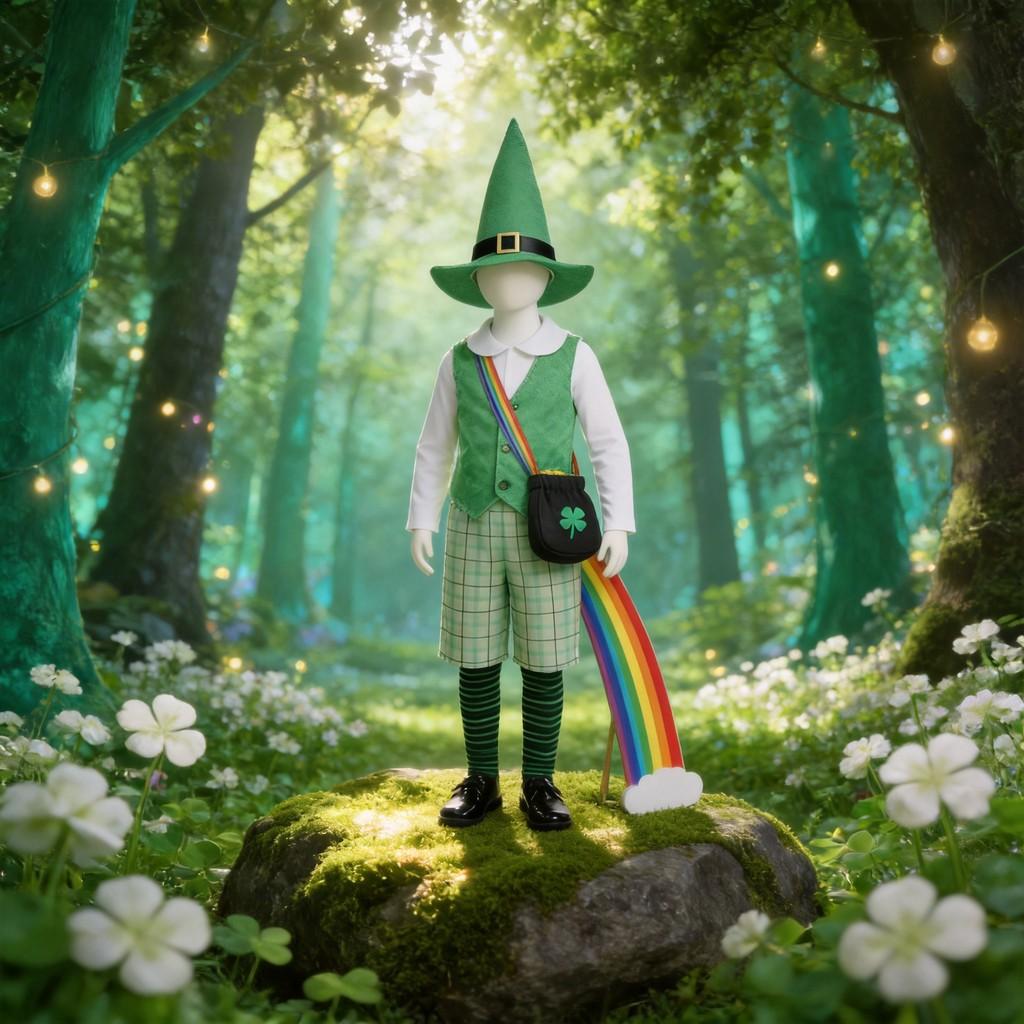 St Patricks Day Cosplay Costume For Children With Felt Fabric For Stage Performances And Parties
