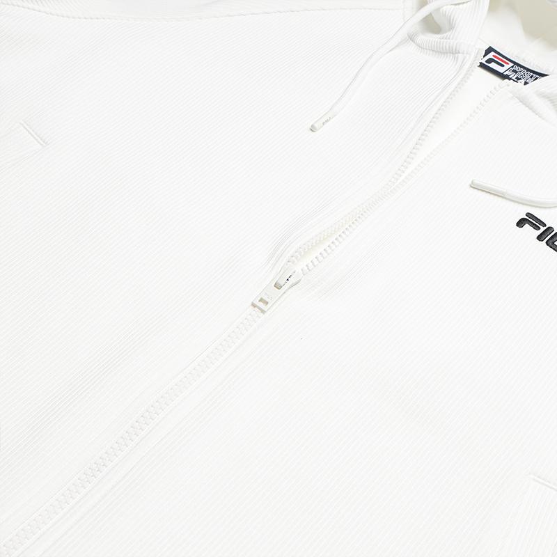 FILA Original Fashion Versatile Simple Knit Sweater Women tops Cloud-Mushroom-White F11W639510FWT