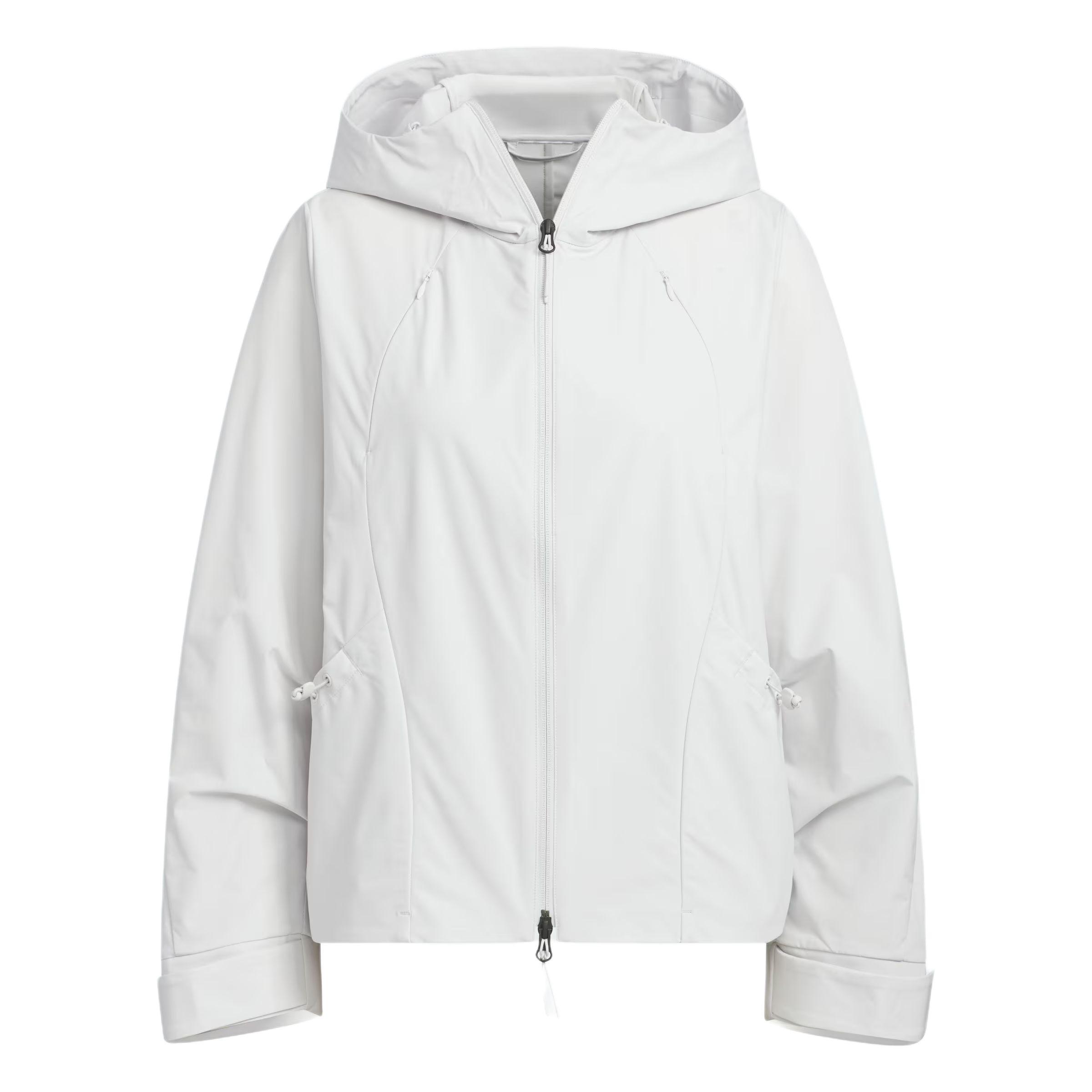 

Adidas FOS Куртка женская повседневная свободного кроя с капюшоном и длинными рукавами, тканая, водоотталкивающая, в стиле будущего KC2711 M