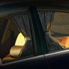 2pcs Universal Foldable Car Sun Shades Side Window Curtains UV Protection Black Pure Cloth Sun Visor Blinds for Car Styling