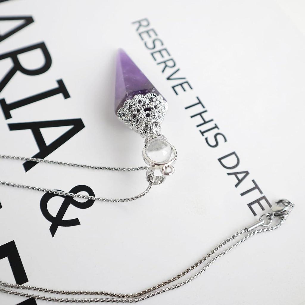 Retro European & American Crystal Hexagonal Pendulum Pendant