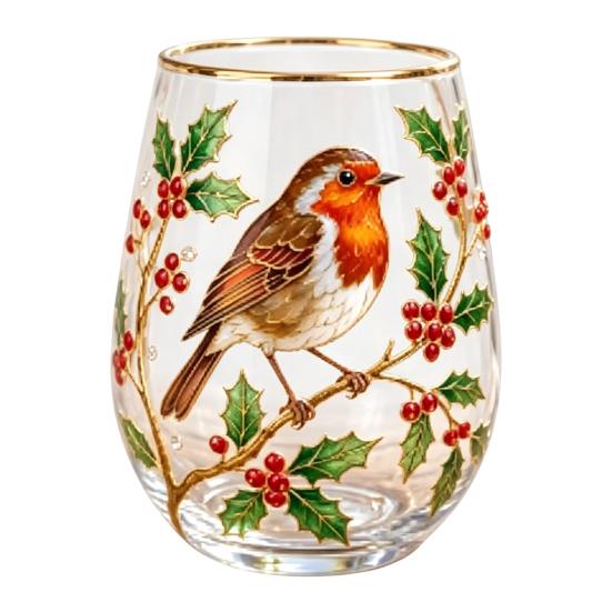 Morning Glass Tea Cup, Hummingbird Flower Pattern Tumbler with Gold Rim, Nature Themed Glassware for Tea Coffee Juice Wine Hot Cold Drinks Gift