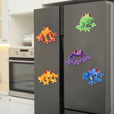 Drukowana w 3D Magnetyczna Zabawka Żaba Ruchome Stawy Żaba Magnes na Lodówkę Artykułowany Model Żaby Figurka Dekoracja Ornament