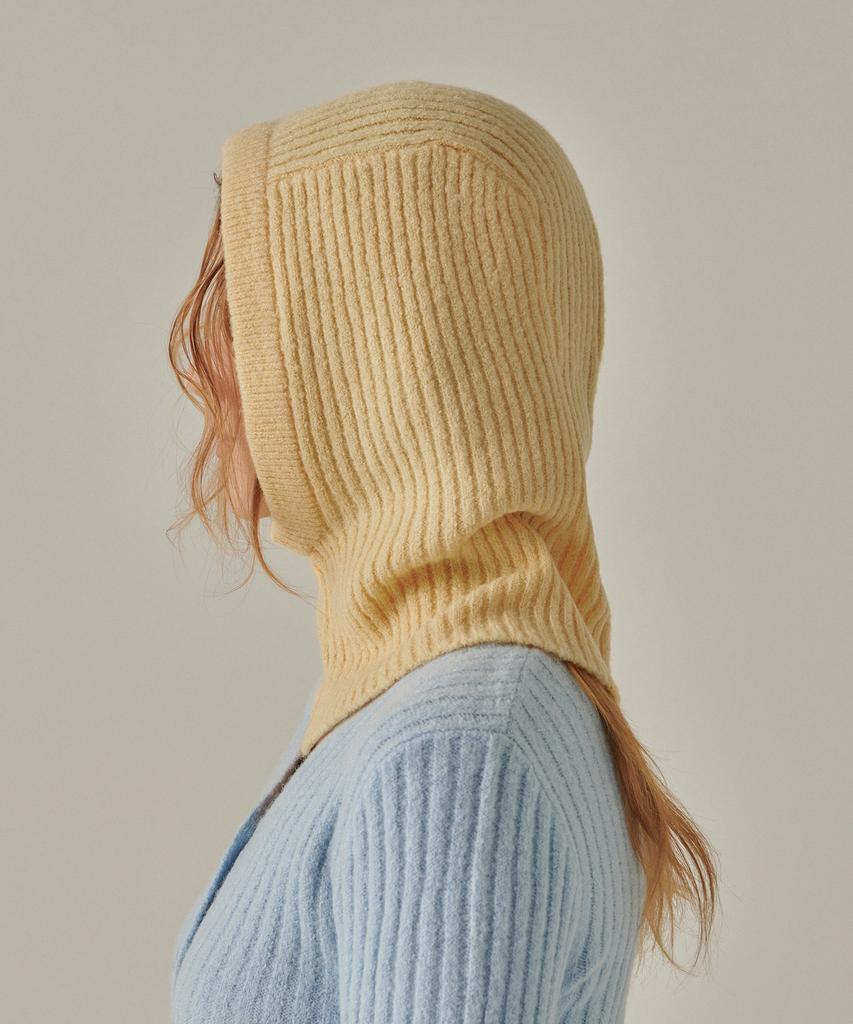 MUSINSA STANDARD WOMAN Women'S Soft Boucle Knit Balaclava [Yellow]