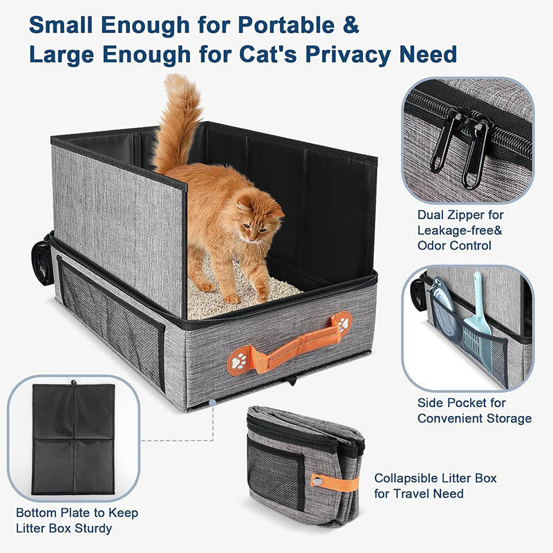 Upgraded Cat Sandbag with Shovel Odor-Proof Cat Litter Garbage Bag Small Toilet Pet Supplies Trash Can for Cat Poop