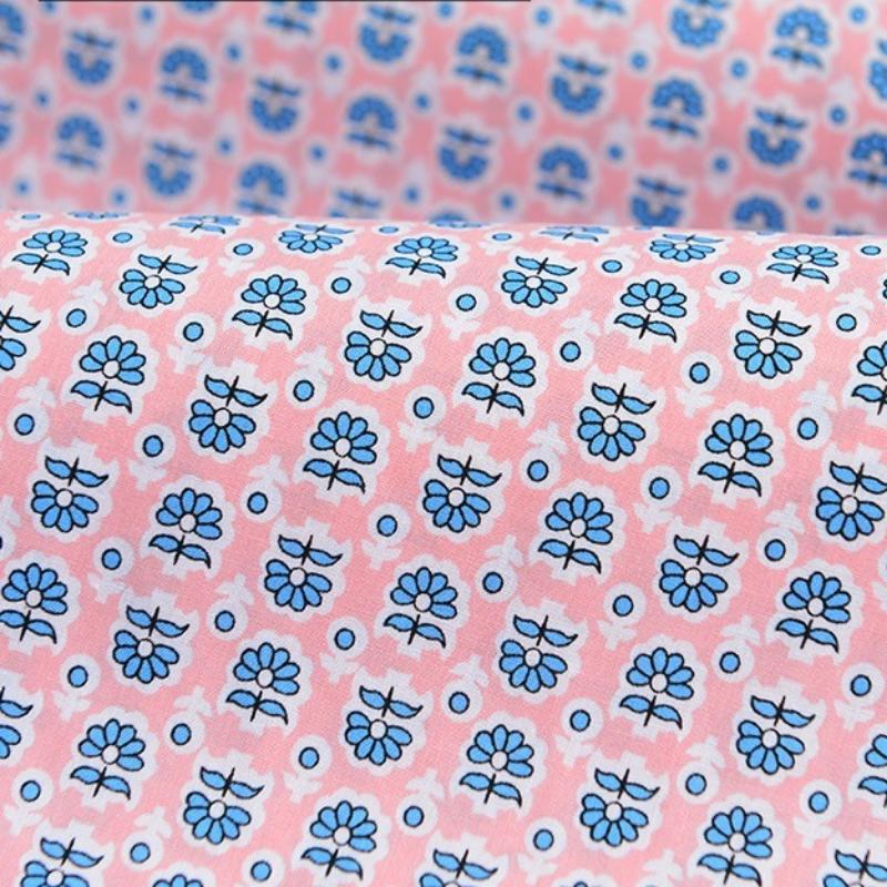 Classics Pastoral Floral Poplin Cotton Fabric DIY Children's Wear Cloth Make Bedding Quilt Decoration Home Sewing Cloth