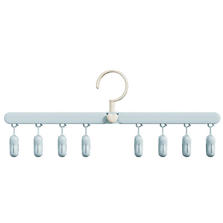 Многофункциональный зажим для сушки носков Складная вешалка для белья Экономия места Прищепка для нижнего белья Инструмент для организации дома синий 677₽