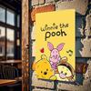 Disney Winnie the Pooh Metal Wall Art - 20.32x30.48 Cm, Vibrant Cartoon Decor Featuring Tigger, Piglet, Eeyore & More, Durable M