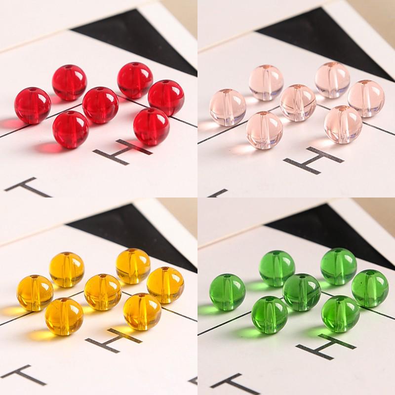 Faceted Glass Crystal Beads - 4/6/8/10/12mm Round for DIY Jewelry Making