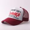 New printed baseball cap European and American outdoor breathable truck driver mesh cap